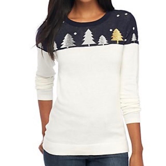 Nwt Crown Ivy Christmas Tree Colorblock 
